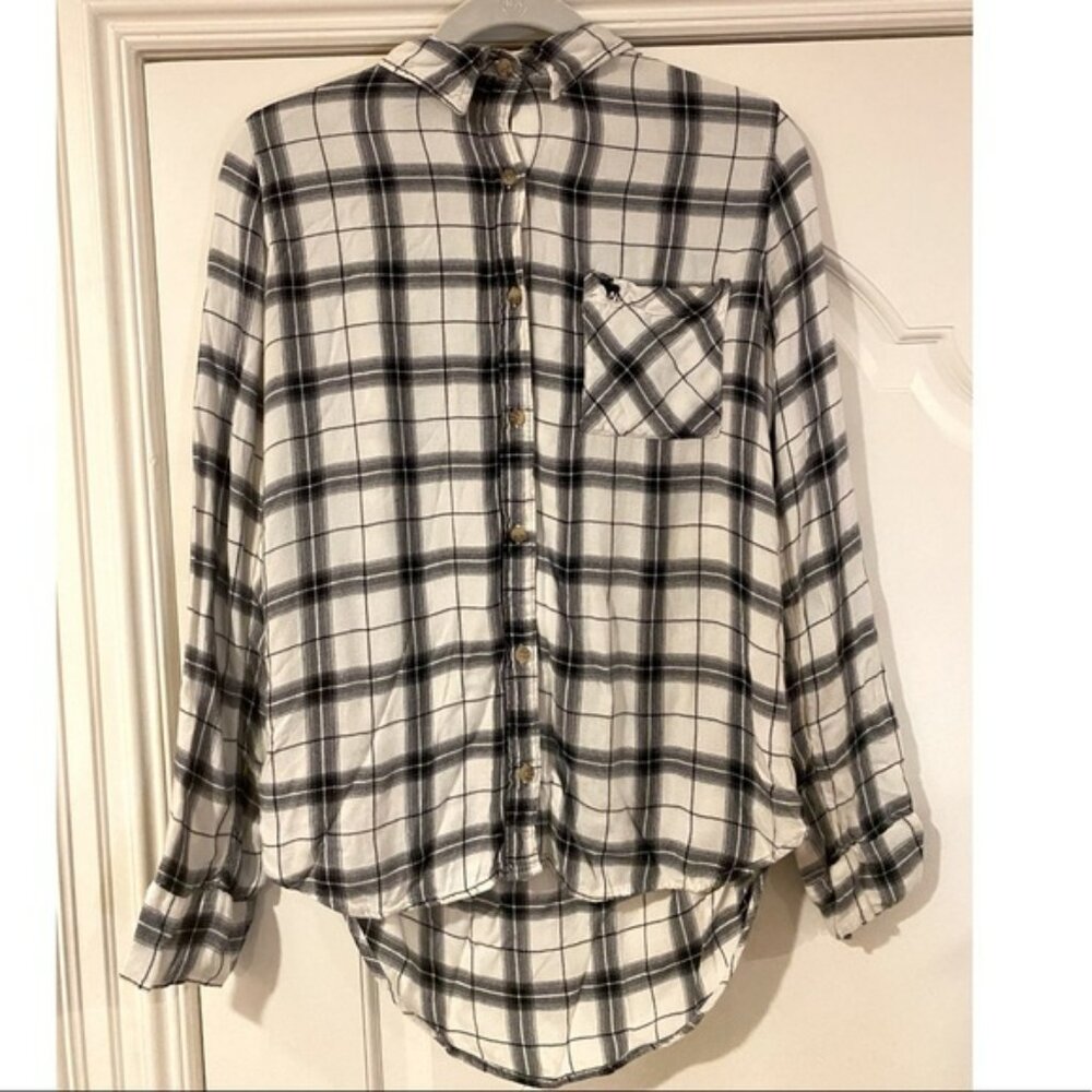 A&F BLACK/WHITE FLANNEL | SZ L